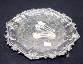 Silver plate salver