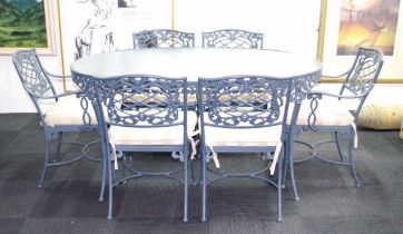 Brown Jordan outdoor table and chairs set