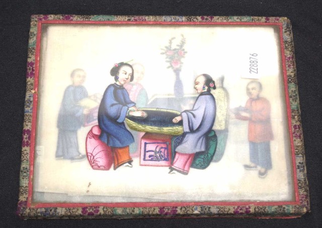 Twelve Chinese figural painting on rice paper - Image 4 of 4