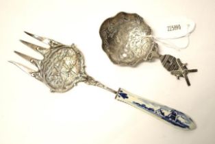 Dutch novelty silver pierced spoon