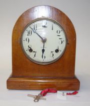 Gilbert 8 day oak cased mantle clock