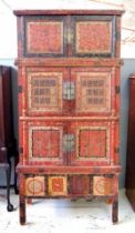 Antique Chinese 3 part cabinet