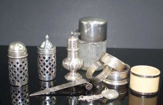 Group sterling silver table pieces