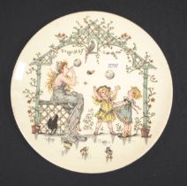 Antique French Sarreguemines children's plate