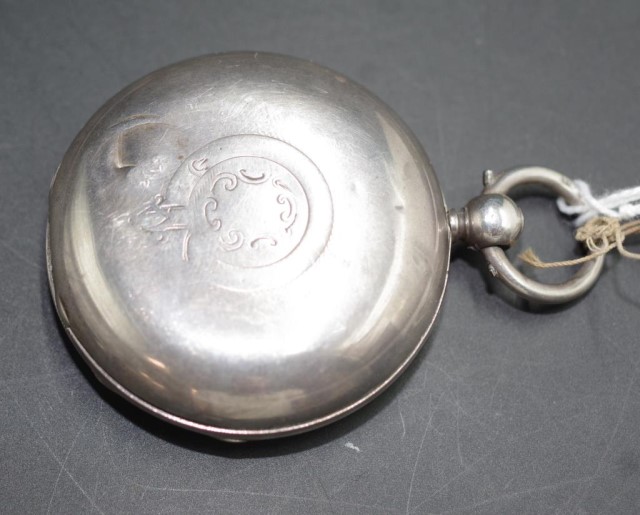 Edwardian sterling silver full hunter pocket watch - Image 2 of 6