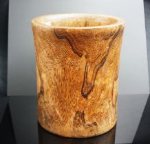 Large Chinese wooden brush pot