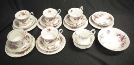 Five various Royal Albert trios