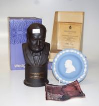 Wedgwood black basalt Winston Churchill bust