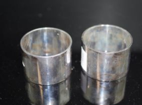 Pair of sterling silver napkin rings