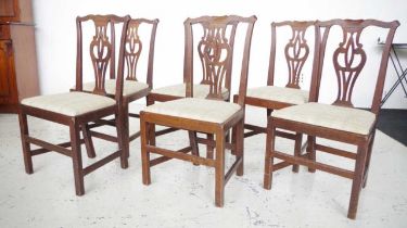 Set of 6 Georgian oak dining chairs