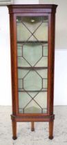 Antique Sheraton style corner display cabinet