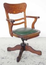 Vintage oak desk chair
