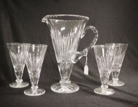 Vintage cut crystal water glass part set