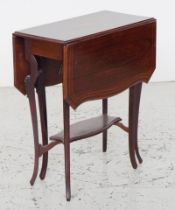 Late Victorian inlaid rosewood occasional table