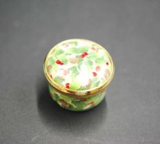 Halcyon Days miniature enamel casket