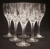 Set of six Stuart Crystal Redhouse wine glasses
