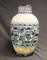 Large Austrian 'Amphora' ceramic tble vase