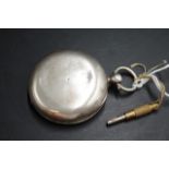 Edwardian sterling silver full hunter pocket watch