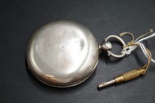 Edwardian sterling silver full hunter pocket watch