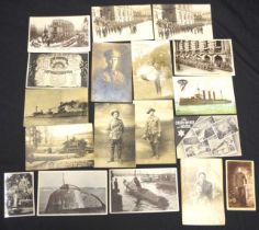 Eighteen Boer war, WWI & other military postcards