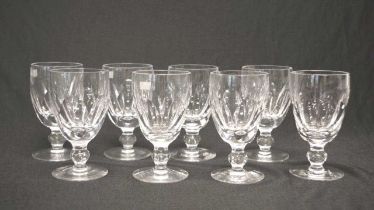 Eight Waterford Kathleen white wine glasses