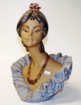 Lladro bust of a Spanish women "Lola"