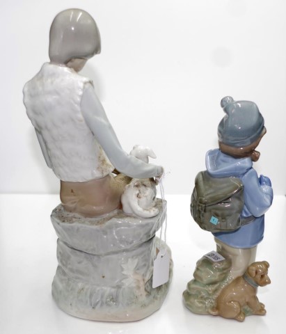 Nao Spain seated boy with lamb figure - Image 3 of 4