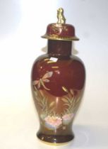 Good Carlton Ware 'Rouge Royale' lidded vase
