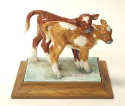 Royal Worcester calves figurine