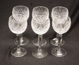 Set six Waterford 'Colleen' wine glasses