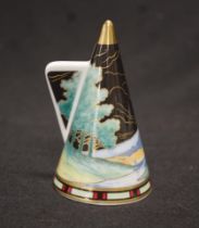Royal Worcester decorated ceramic candle snuffer