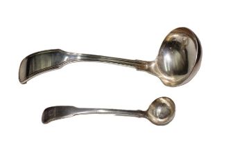 Antique Dutch hallmarked silver sauce ladle