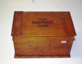 Vintage wooden cased Kodak film processing tank