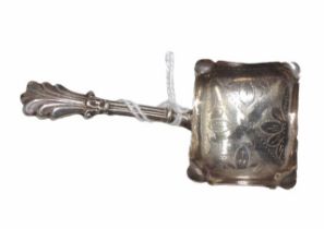 Antique Dutch silver caddy spoon