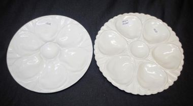 White Crown Devon ceramic oyster plate
