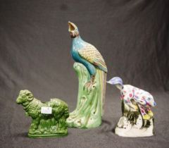 Three various Oriental animal form ceramic figures