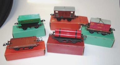 Five various Hornby '0' gauge boxed wagons