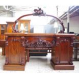 Victorian twin pedestal sideboard