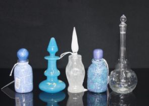 Five various vintage scent bottles