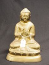 Oriental brass seated Buddha figure