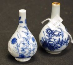 Two antique Chinese export miniature vases