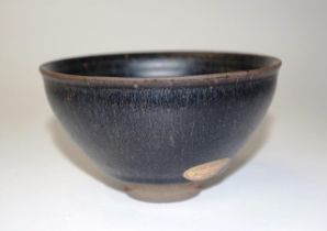 Oriental black ceramic bowl