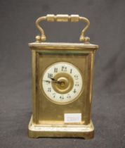 English brass cased carriage clock