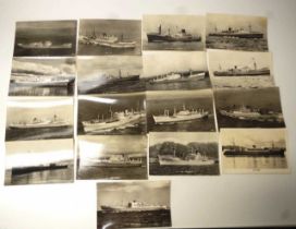 Quantity of vintage cargo passenger ship postcards