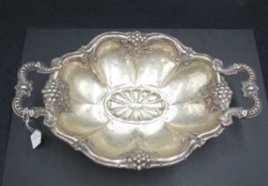 Continental silver decorative serving bowl