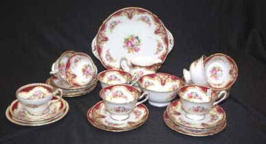 Twenty four piece Shelley "Regal" teaset