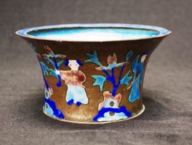 Chinese decorated enamel bowl