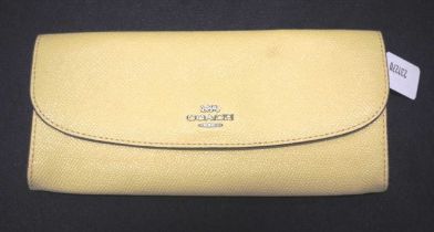 Coach butter yellow ladies wallet