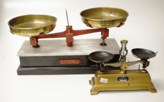 Two vintage balance scales