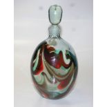 Julio Santos art glass decanter / bottle